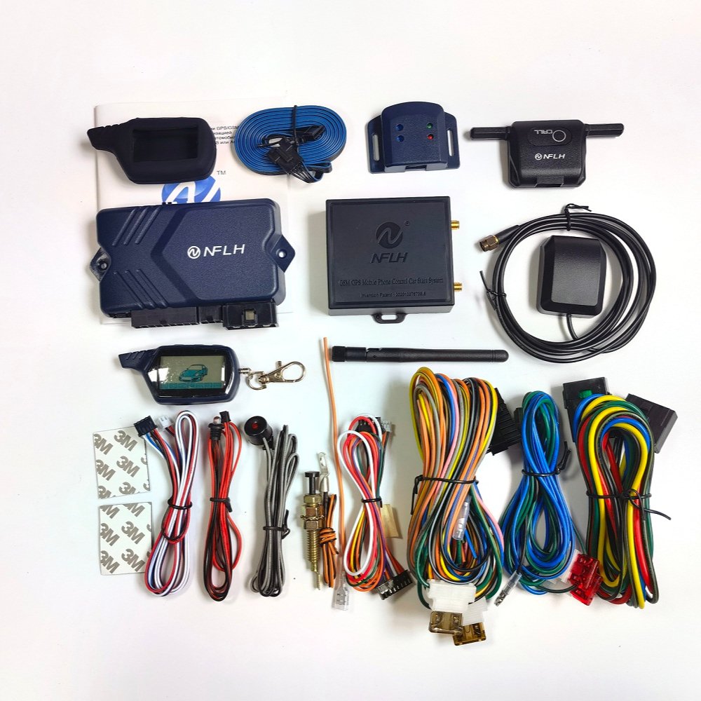 NFLH LH002 Suitable for All 12V Cars Remote Engine Start Mobile Smart Phone Control Car GSM GPS Module Two Way Car Alarm System